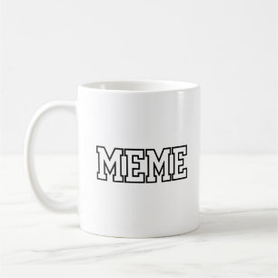 Mug Typographie de lettres majuscules de bloc de mème