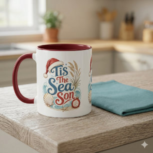 Mug Typographie de Noël Côtière C'est la Saison de la 