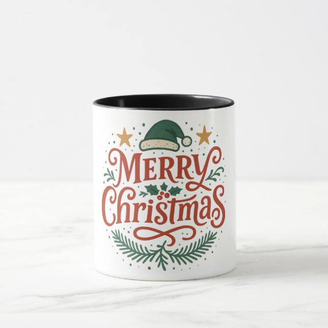 Mug Typographie de Noël joyeux sensationnelle (Centre)