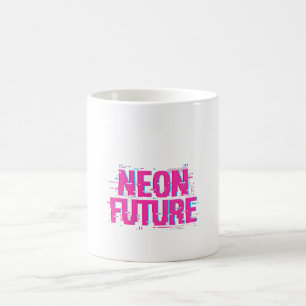 Mug Typographie de pannes du futur néon Cyberpunk