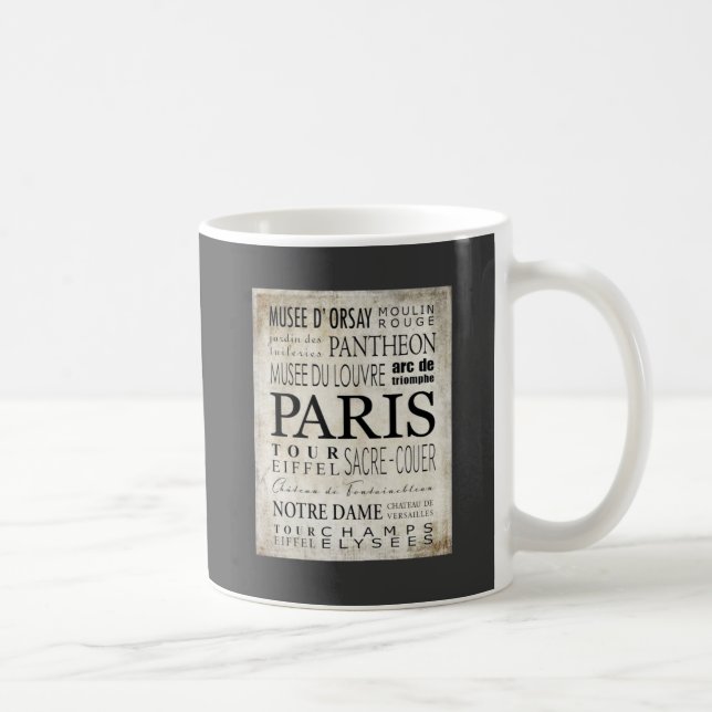 Mug Typographie de Paris - style de souterrain (Droite)