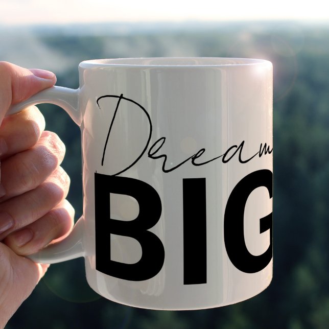 Mug Typographie de rêve inspirante  (Créateur téléchargé)