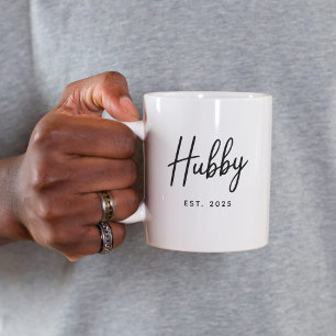 Mug Typographie de script noir pour l'année d'établiss