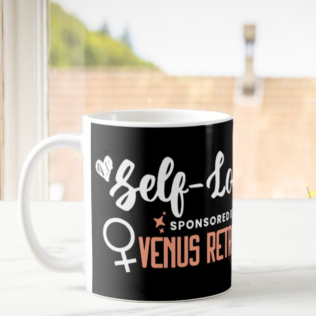 Mug Typographie de Venus Rétrograde Monogramme Noir (Créateur téléchargé)