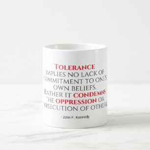 Mug Typographie des devis de tolérance JFK