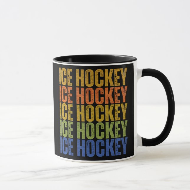 Mug Typographie du hockey sur glace (Droite)