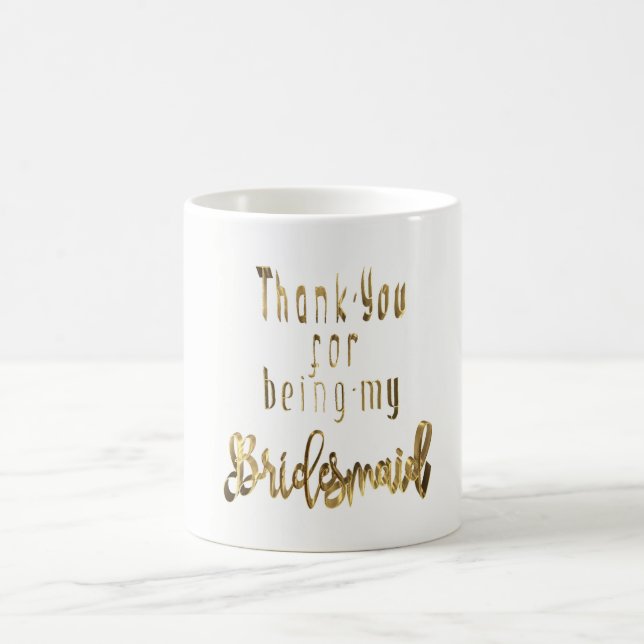 Mug Typographie du look or du Merci Bridesmaid (Centre)