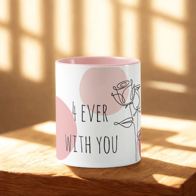 Mug Typographie élégante "4ever With You" (Créateur téléchargé)