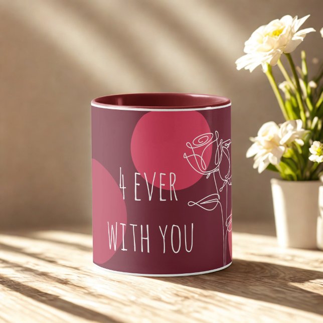 Mug Typographie élégante "4ever With You" (Créateur téléchargé)