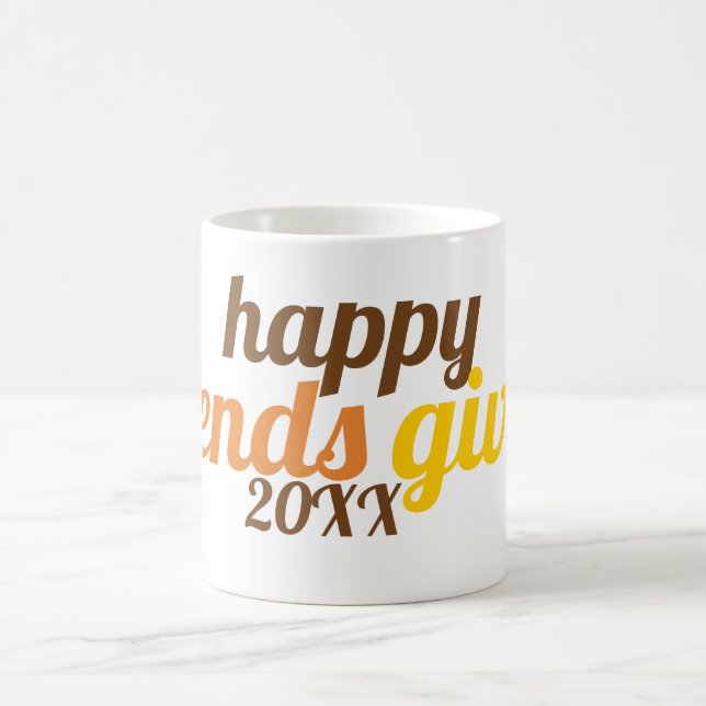 Mug Typographie en gras Friendsgiving 2019 couleur d'a (Centre)
