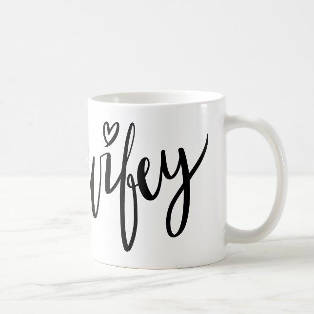Mug Typographie en lettres de manuscrit de main (Droite)