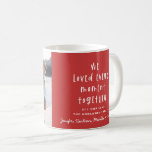 Mug typographie familiale minimale moderne vacances ph