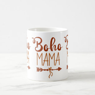 Mug Typographie Flèche Plume Boho Mama