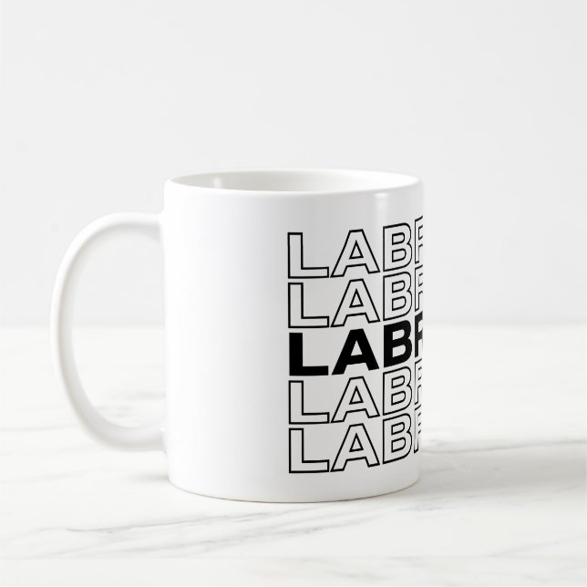 Mug Typographie graphique moderne et audacieuse du Lab (Gauche)