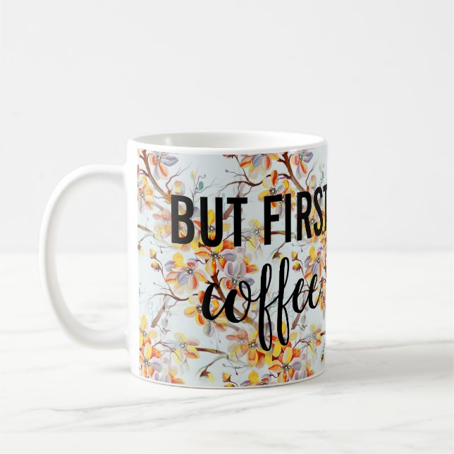Mug Typographie japonaise des fleurs de cerisier Sakur (Gauche)