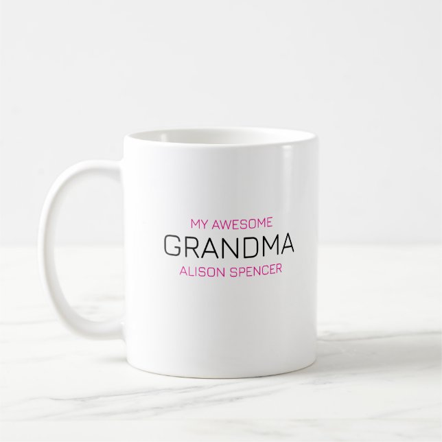 Mug Typographie, Ma Grand-Mère (Gauche)
