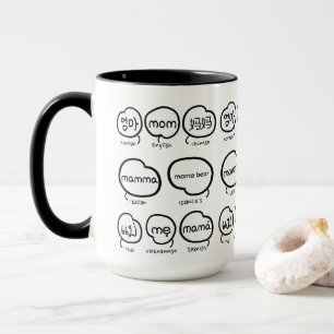 Mug Typographie manuscrite de maman Fête des mères mod