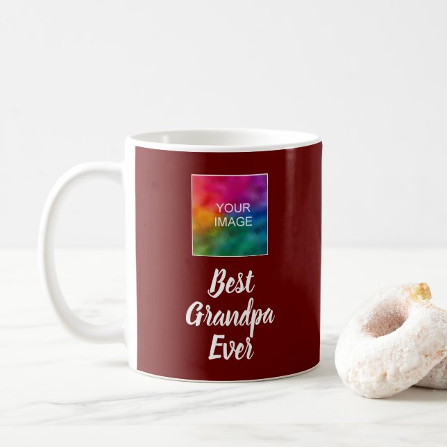 Mug Typographie Modèle élégant meilleur grand-père jam (Avec donut)