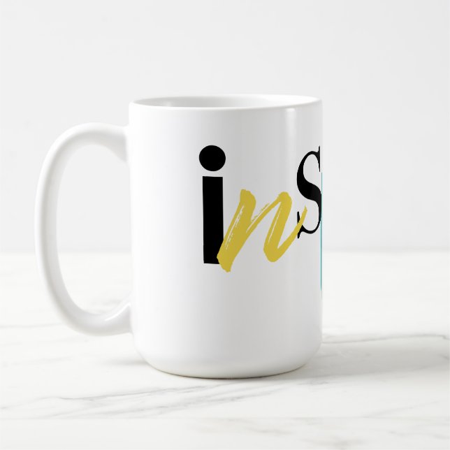 Mug Typographie moderne, créative et joyeuse d'Inspire (Gauche)