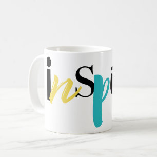 Mug Typographie moderne, créative et joyeuse d'Inspire