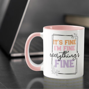 Mug Typographie moderne Customisée Citation Polices co