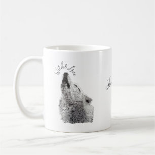 Mug Typographie Moderne de Citation Sauvage & Libre Lo