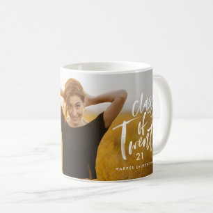 Mug typographie moderne de l'aquarelle photo de diplôm