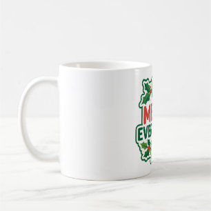 Mug Typographie moderne de Noël « Merry Everything »