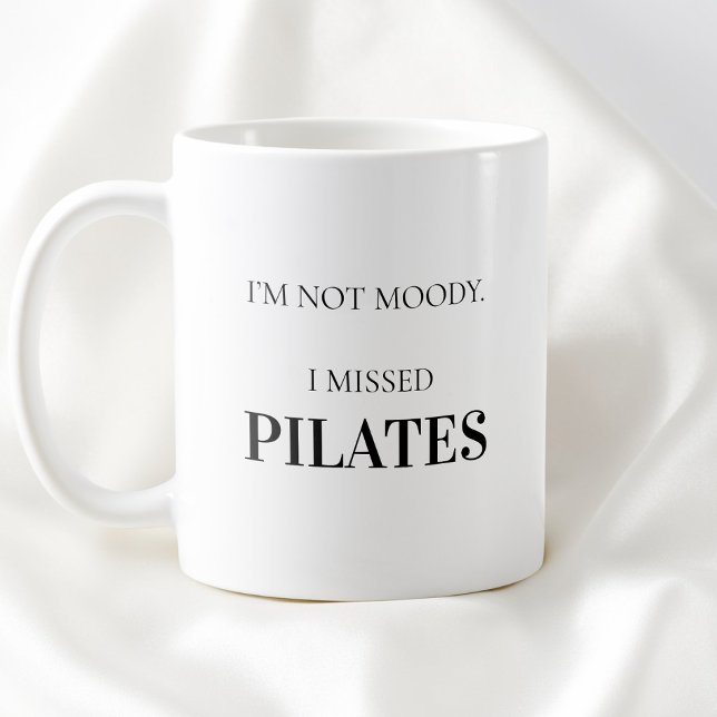 Mug Typographie Moderne Humour Drôle Citation Pilates (Modern Typography Funny Humor Pilates Quote Coffee Mug)