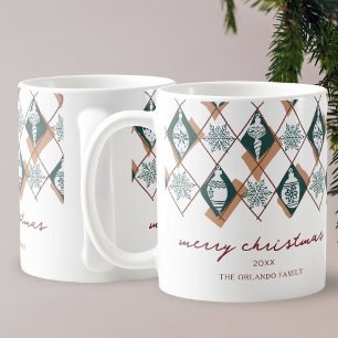Mug Typographie moderne Joyeux Noël Rouge Vert