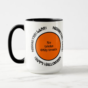 Mug Typographie moderne Orange Black Happy Halloween