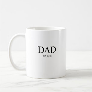 Mug Typographie Moderne Papa Établie