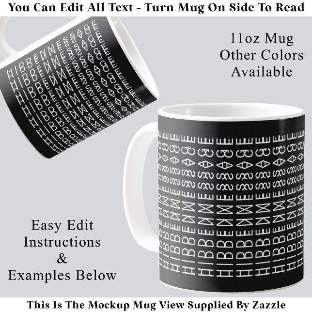 Mug Typographie moderne personnalisée Illusion optique (Créateur téléchargé)