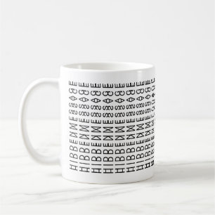 Mug Typographie Moderne Personnalisée Texte Illusion O