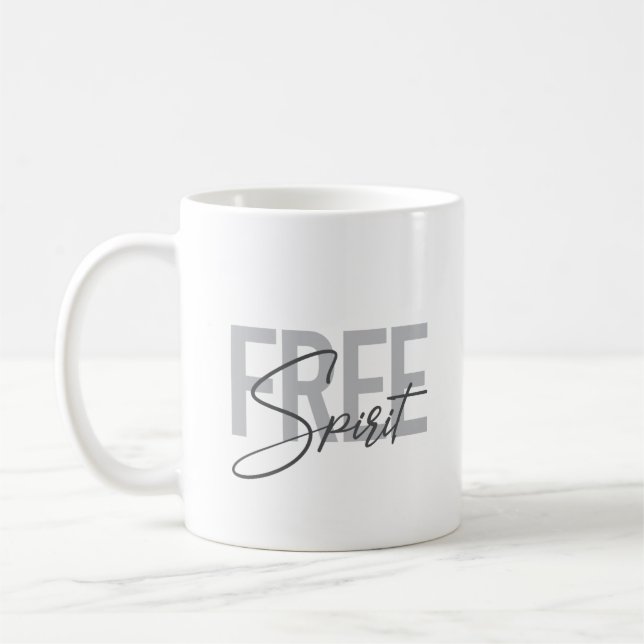 Mug Typographie moderne, simple, cool de Free Spirit (Gauche)