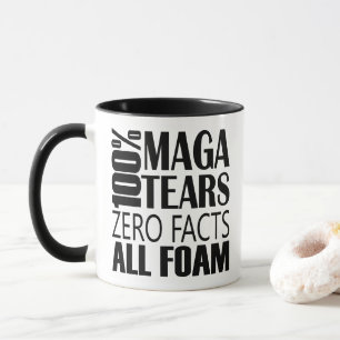 Mug Typographie noir blanc anti MAGA Larmes