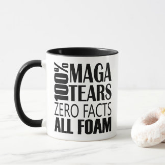Mug Typographie noir blanc anti MAGA Larmes