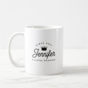 Mug Typographie Nom Princesse Pilates