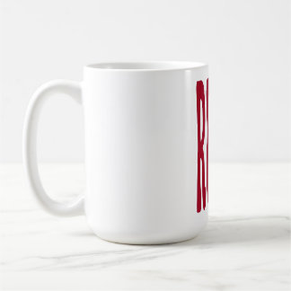 Mug Typographie ondulée rétro rouge Relax Aesthetic Ar