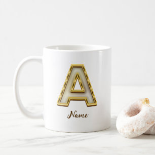 Mug Typographie originale A Monogram Gold