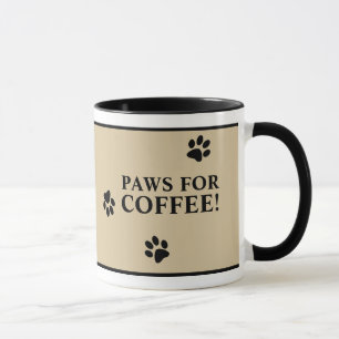 Mug Typographie Paw Dog Hot Beverage Spécialité