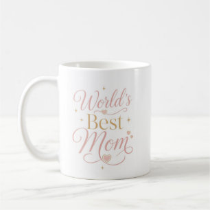 Mug Typographie personnalisée de la meilleure maman du