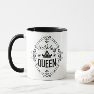 Mug Typographie personnalisée de la Reine élégante d'a
