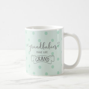 Mug typographie petits-enfants rendent la vie grandios