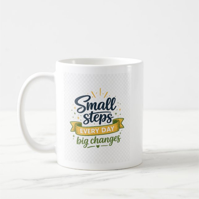 Mug Typographie Petits Pas Chaque Jour Grands Changeme (Gauche)