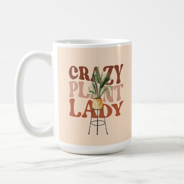 Mug Typographie Plante rétro Plante Lady (Gauche)