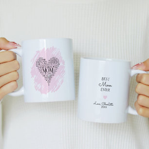 Mug Typographie rose Maman Coeur