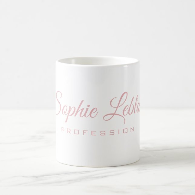 Mug Typographie rose vierge blanche (Centre)