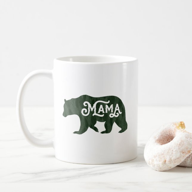 Mug Typographie Russe De La Silhouette De L'Ours De Ma (Avec donut)