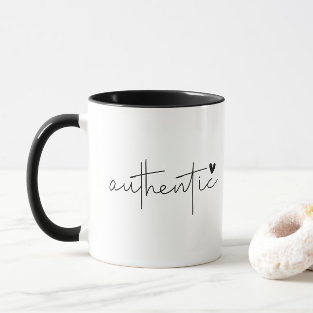 Mug Typographie simple authentique et moderne (Avec donut)